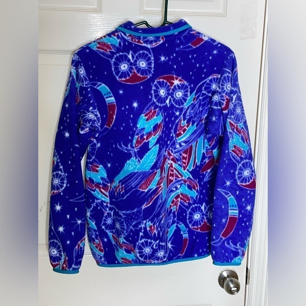 Vintage Patagonia Fleece Synchilla Jacket Rare Owl Creature Pattern womens M - Picture 7 of 13